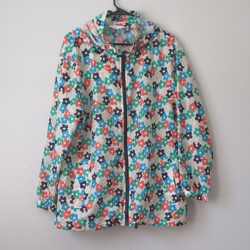 Colorful Floral Groovy Raincoat